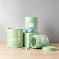 Pot en verre dépoli dégradé de 250 ml avec couvercle hermétique, barrière lumineuse, qualité alimentaire, pour extrait de plante sec, poudre, capsule, gomme