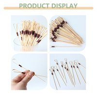 Brochettes en bambou naturelles faites à la main, à une seule branche, idéales pour les cocktails aux fruits et la cuisson, cure-dents décoratifs en hawthorn sucré
