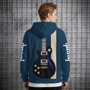 Sweat à capuche pour homme Gibson Les Paul avec imprimé de guitare, coupe classique, respirant, poche avant, logo, vêtements d'hiver, sports de plein air - Product Image 5