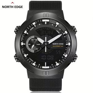 นาฬิกาข้อมือดิจิตอลสำหรับผู้ชาย North EDGE รุ่นยอดนิยม HORNET นาฬิกากีฬาสำหรับวิ่งและปั่นจักรยาน กันน้ำ 50 เมตร แสดงเวลาโลก พร้อมไฟส่องสว่าง - Product Image 3