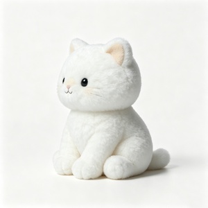 Customized Cozy fluffy <b>cat</b> <b>plush</b> for kids,Cute chubby <b>cat</b> plushie,Soft white <b>cat</b> decor <b>plush</b>,aesthetic <b>cat</b> stuffed animal - Product Image 2