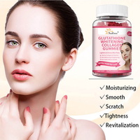 Gummies Beauté au Collagène et au Glutathion - Combat le Stress Oxydatif et Améliore l'Élasticité de la Peau, Effet Hydratant et Lissant, 60