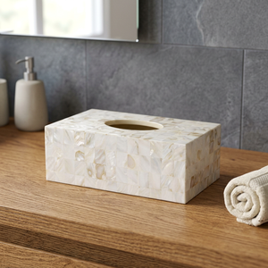 New Design Mother of Pearl Tissue Box for Home and Car Tissue Dispenser for Bathroom and Dinning MOP Napkin Holder From Vietnam - Product Image 1