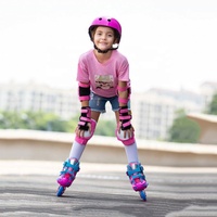 Partie coulissante agressive Jaune Vert Charms 3 en 1 Fly Boots Bébé Débutant Patins à roulettes droits en caoutchouc