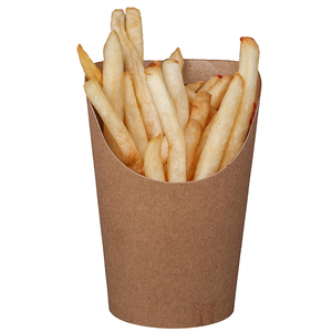 Caja <span class=keywords><strong>de</strong></span> Papel Kraft Marrón Ecológica y Reciclable para Papas Fritas, Vaso <span class=keywords><strong>de</strong></span> Papel con Tapa Inclinada para Papas Fritas, para Restaurantes <span class=keywords><strong>de</strong></span> Hamburguesas, Suministro al por Mayor - Product Image 2
