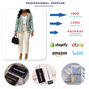 D603 Eleganti Completi da Ufficio per Donne, Set Blazer e <span class=keywords><strong>Pantaloni</strong></span> Stampati, Completo Due Pezzi da Lavoro per Donne - Product Image 3