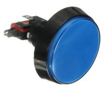 Accessoires pour machine de jeu d'arcade DIY, bouton poussoir d'arcade momentané rond plat de 60 mm, éclairé par LED 12V