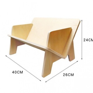 Wooden X-shaped Modern Simplicity <strong>Small</strong> <strong>Bookshelf</strong> for Office Use CD Book Magazine Storage - Product Image 5