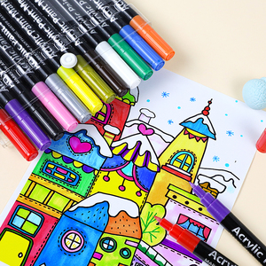 Stylo marqueur imperméable à l'eau <span class=keywords><strong>pour</strong></span> <span class=keywords><strong>adulte</strong></span>, 12 couleurs, peinture acrylique - Product Image 3