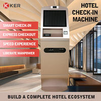 Floor Standing Self Check im Kiosk Hotel Mit dem Banknoten Payment Kreditkarten leser und Check Out Terminal Multifunktion