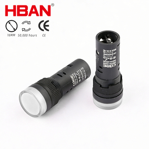 مصابيح إشارة LED صناعية بلاستيكية مقاومة للماء من مصنع HBAN، طراز AD16-16DS، 16 مم، لوحة معدات PLC، مصباح إشارة LED بجهد 24 فولت - Product Image 5