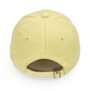 Gorra deportiva de béisbol <span class=keywords><strong>amarilla</strong></span> Dobby Vintage de 6 paneles de algodón 100% con logotipo de parche - Product Image 3