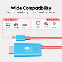 Câble USB C vers HD THCD12, adaptateur Type C vers HDTV, cordon de charge PD 2M pour Switch 2 OLED ROG Ally Steam Deck, ordinateur portable, accessoire de jeu