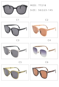 T7218 Lunettes de soleil à monture large gris polarisées pliantes pour hommes femmes avec verres durables TR90 & Tac Style Tour personnalisé - Product Image 3