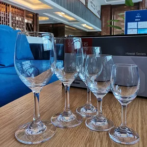 Свадебные стеклянные стаканы для белого вина на заказ, стеклянные стаканы 210 мл, горячая Распродажа, стеклянная посуда, стеклянный стакан с газированной лаймой, прозрачный Круглый устойчивый