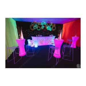 हॉलीवुड पार्टी क्लब फर्नीचर रोशन टेबल दौर एलईडी बर्फ बार (TP110B)