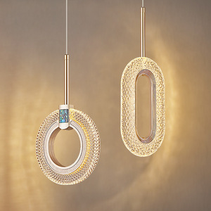 <strong>Light</strong> Luxury Bedside <strong>Chandelier</strong> Master Bedroom Modern and Simple Dining Room Long Line <strong>Small</strong> LED Gold Pendant <strong>Light</strong> - Product Image 5