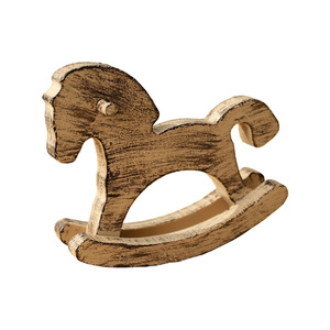 ม้าโยกไม้ตกแต่งสไตล์ชิคเก๋ ขนาดกะทัดรัด สำหรับตกแต่งห้องนอน โต๊ะทำงาน บ้าน สำนักงาน ของขวัญ - Product Image 4