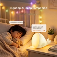 Esys Multi Bahasa AI Smart Light Voice Control Clock Robot Wi-Fi USB Dapat Diisi Ulang Plastik Untuk Pesta 2 Tahun
