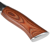 Couteau à désosser et à fileter luxueux, haute dureté, extra-affûté, 9Cr18Mov, acier composite 3 couches, ambidextre, passe au lave-vaisselle, 7 pouces