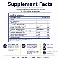 Fabrication sous contrat de gommes multivitaminées pour enfants, formule personnalisée OEM ODM, bien-être des enfants, marque blanche, vente en gros, approvisionnement en vrac