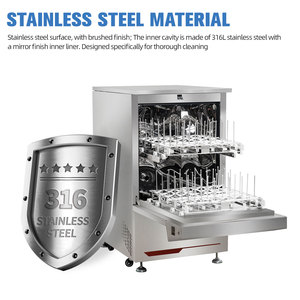 रूईइससी CTLW-200A बोतल वाशिंग मशीन, प्रयोगशाला छोटे परीक्षण ट्यूब बीकर संस्कृति पोत की बोतल हीटिंग और सफाई उपकरण - Product Image 5