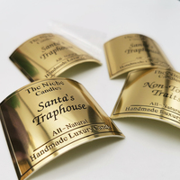 Fournitures chinoises de 50 pièces, logo personnalisé, étiquette de bouteille de parfum métallique, autocollants de parfum en relief, en aluminium
