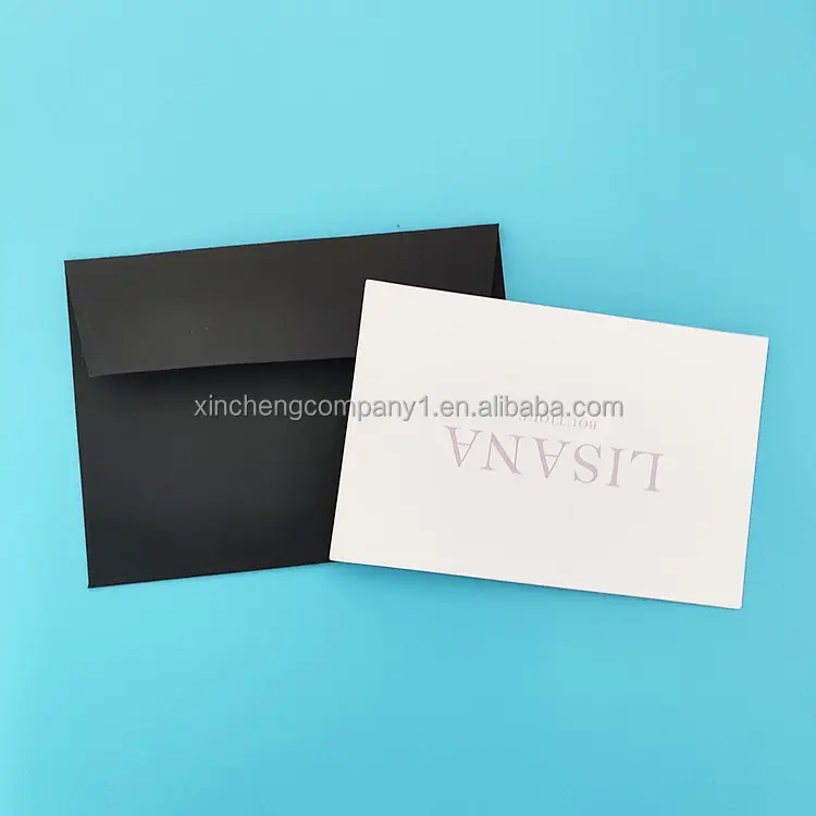 Cartões de agradecimento bonitos com logotipo personalizado, cartões de visita e cartão de visita com envelope de veludo