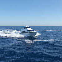 Grandsea Nouveau Bateau Ferry à Grande Vitesse en Aluminium de 15,8 m pour 40 Passagers avec Moteur Diesel Hors-Bord Blanc