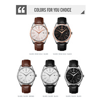 Reloj de Hombre con Correa de Cuero, Diseño Simple y Moderno, Cristal, Esfera de 40 mm, Resistente al Agua 30 m, Cuarzo, Correa de 20 mm, Esfera con Indicadores, Calendario, Estilo Ejecutivo