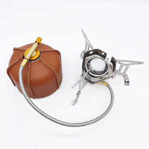 Portable Gas <b>Stove</b> Stainless Steel Split Design Foldable Lightweight Outdoor Camping <b>Stove</b> With Hose For Backpacking - Product Image 3