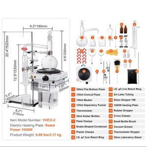 Thiết Bị Chưng Cất Khai Thác Cánh Hoa Nhà Vệ Sinh Lọc Nước Tinh Dầu Khai Thác Thí Nghiệm Thiết Bị Thủy Tinh 500Ml - Product Image 4