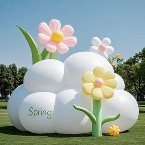 Nuvola Gonfiabile Pubblicitaria Bianca, Installazione Artistica a Forma di Nuvola, Modello di Palloncini a Forma di Nuvola per Marketing/Feste a Tema - Product Image 2