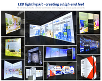 Affichage de stand de salon Portable en aluminium Pop up Booth Trade Show Lightbox Backlit 10x20 Trade Show Booth for Exhibition