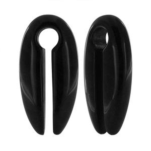Piercing d'oreille avec bouchon de <span class=keywords><strong>cire</strong></span> en spirale, Tunnel de calibre 4G noir, clou à vis de 8Mm, Piercing d'oreille en pierre, nouvelle collection - Product Image 1