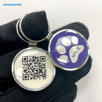 Etiqueta de Identificación para Mascotas con Código QR, URL Programable, Logotipo Personalizado, NFC y Resina Epoxi