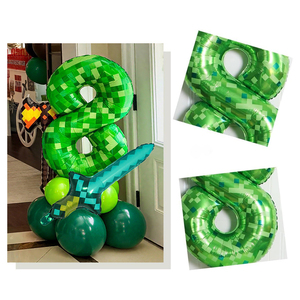 Superventas 12 unids/set verde camuflaje Digital Pixel globos decoración de fiesta de <span class=keywords><strong>cumpleaños</strong></span> para niños conjunto de globos - Product Image 3