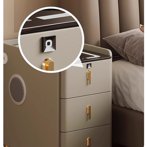 Narrow <strong>Bedside</strong> <strong>Table</strong> 25cm <strong>30cm</strong> Wireless Charging with Drawers for Bedroom Hotel Use OEM Service - Product Image 2
