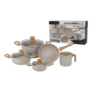 Juego de Ollas de Aluminio de 8 Piezas de Alta Calidad, con Revestimiento Cerámico Moderno, Apto para Horno y Lavavajillas, para Cocinas de Gas e Inducción - Product Image 5
