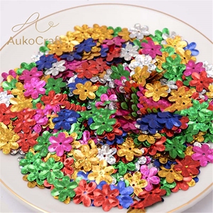 15mm DIY-Zubehör Glänzende Funkelnde Pailletten Verzierung 6-Pedal Pflaumenblüte Kostüm Kleid Schuhe Tasche Dekorative PVC-Glitzer-Pailletten - Product Image 4