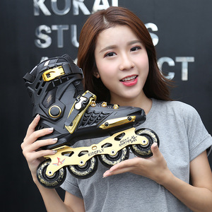 Người đàn ông của phụ nữ dành cho người lớn <span class=keywords><strong>Inline</strong></span> <span class=keywords><strong>Skates</strong></span> vàng đen giày trượt băng cho người mới bắt đầu bán buôn phẳng đơn hàng giày trượt con lăn nhấp nháy <span class=keywords><strong>Inline</strong></span> - Product Image 2