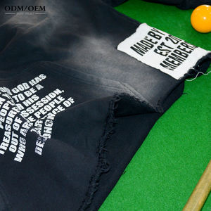 Ensemble de survêtement pour homme, sweat-shirt et pantalon de survêtement évasé, imprimé <span class=keywords><strong>Om</strong></span>, délavage acide, ourlet brut, 100% coton, respirant, écologique - Product Image 4