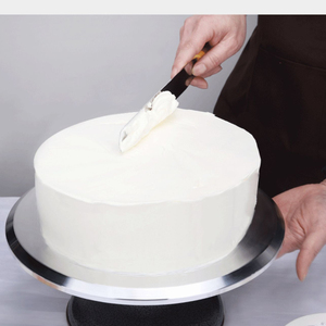 Customized LOGO Top Seller Aluminum Alloy Non-slip <strong>Cake</strong> <strong>Turning</strong> Rotating <strong>Table</strong> Decorating Turntable Stand - Product Image 5