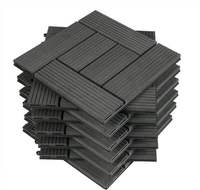 WPC Ineinandergreifende Rutschfeste Terrassendielen 30x30cm 11-teiliges Set Wasserdicht Feuerfest 3D Holzmaserung Quadratische Fliesen für Garten Pool Balkon