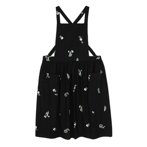 Embroidered Apron Women Cotton Linen Floral Pattern Water Repellent Stain Resistant Kitchen Workwear Daily Use Four Seasons - Product Image 5