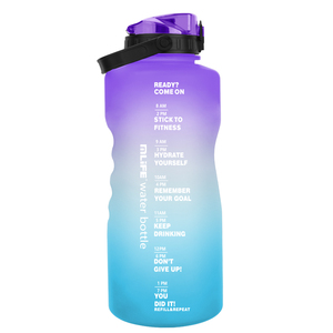 Bouteille d'eau de sport et de camping sans BPA de <span class=keywords><strong>2</strong></span>,<span class=keywords><strong>2</strong></span> L à large ouverture, avec <span class=keywords><strong>shaker</strong></span> intégré, dégradé de couleurs, demi-gallon - Product Image 2