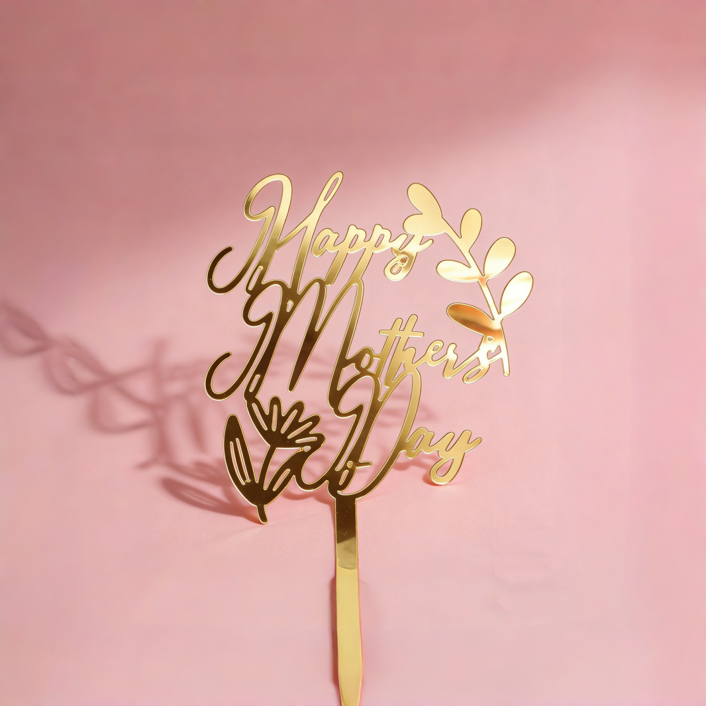 Fleurs, plantes, bonne fête des Mères, or.