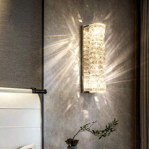 Gran oferta, candelabro de pared de cristal decorativo, pasillo, mesita de noche, dormitorio, lámparas de pared de cristal largas de lujo - Product Image 5