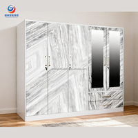 Armoire de chambre en acier à cinq portes, démontable, résistante à l'humidité, écologique, durable, usage commercial