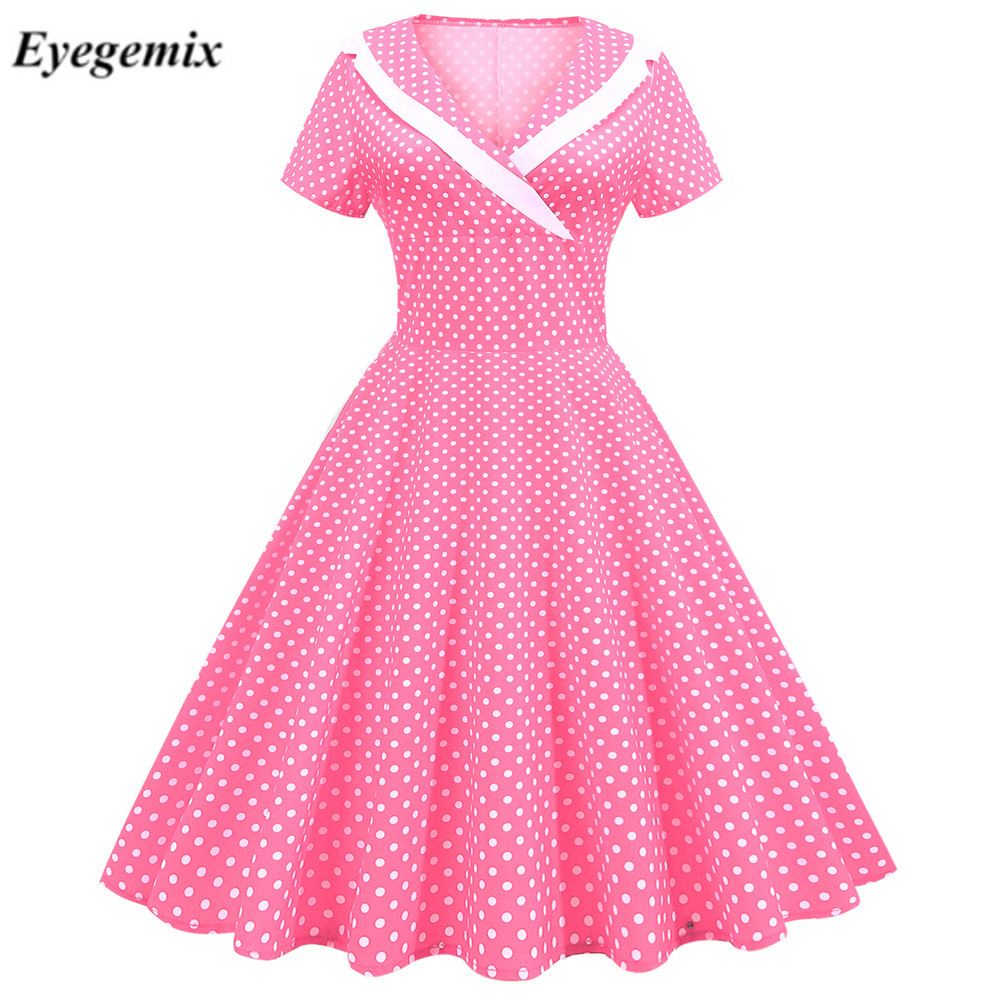 knee length dresses for ladies Kathy Peter Pan Collar V-neck Midi Dress main image 1